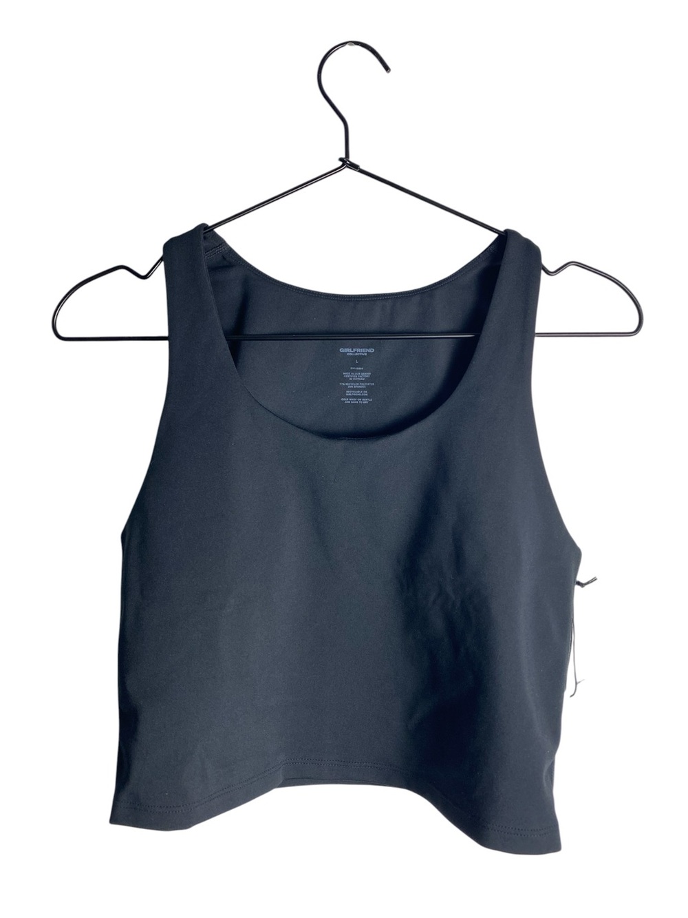 Girlfriend Collective Black Bella Scoop Tank